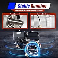 Vista 6 de Motor de gas de un solo cilindro OHV de 4 tiempos de 15HP 420CC con arranque de retroceso (NEGRO)