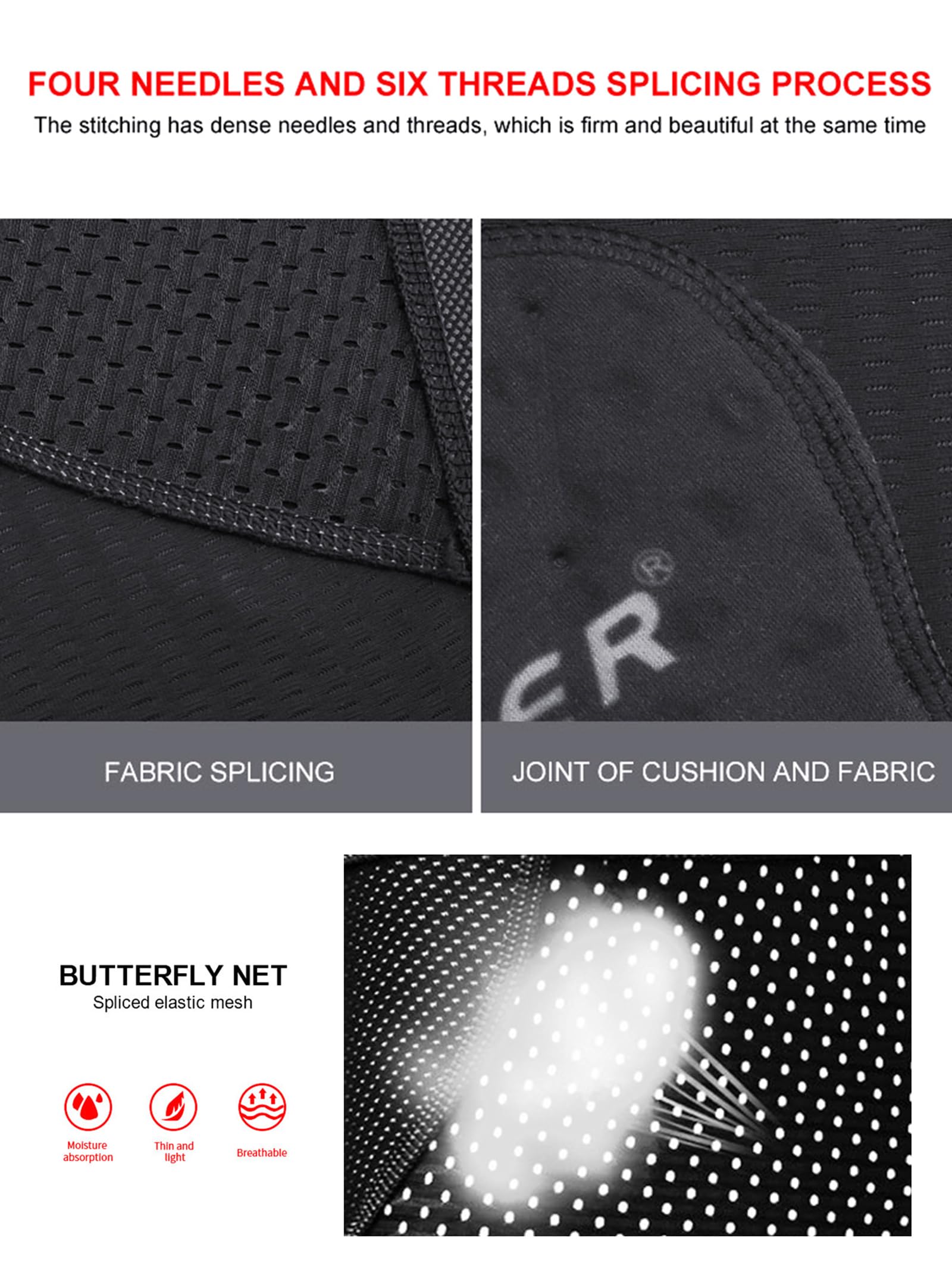 X-TIGER Ropa Interior de Ciclismo para Hombre Acolchado MTB Boxer Ciclismo Hombres Ropa Interior de Bicicleta,Tamaño:3XL