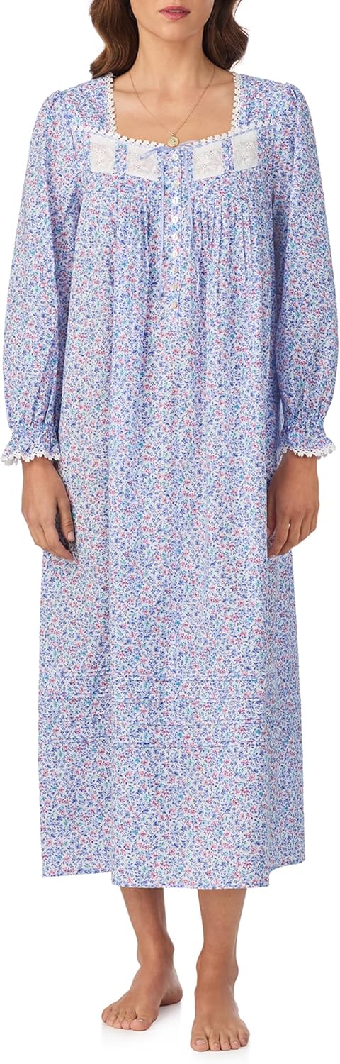 Eileen West womens Cotton Lawn 50" Ballet Long Sleeve Nightgown