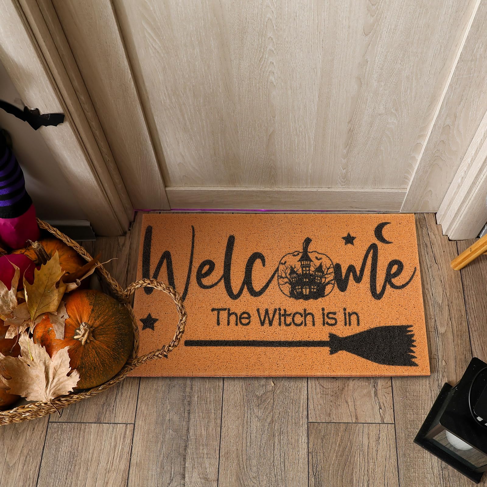 Spinnennetz Fußmatte Halbrund – Aus Kunstkokos, Rutschfest, 43 X 74 Cm, Für Halloween-Dekoration Oder Den Täglichen Gebrauch
