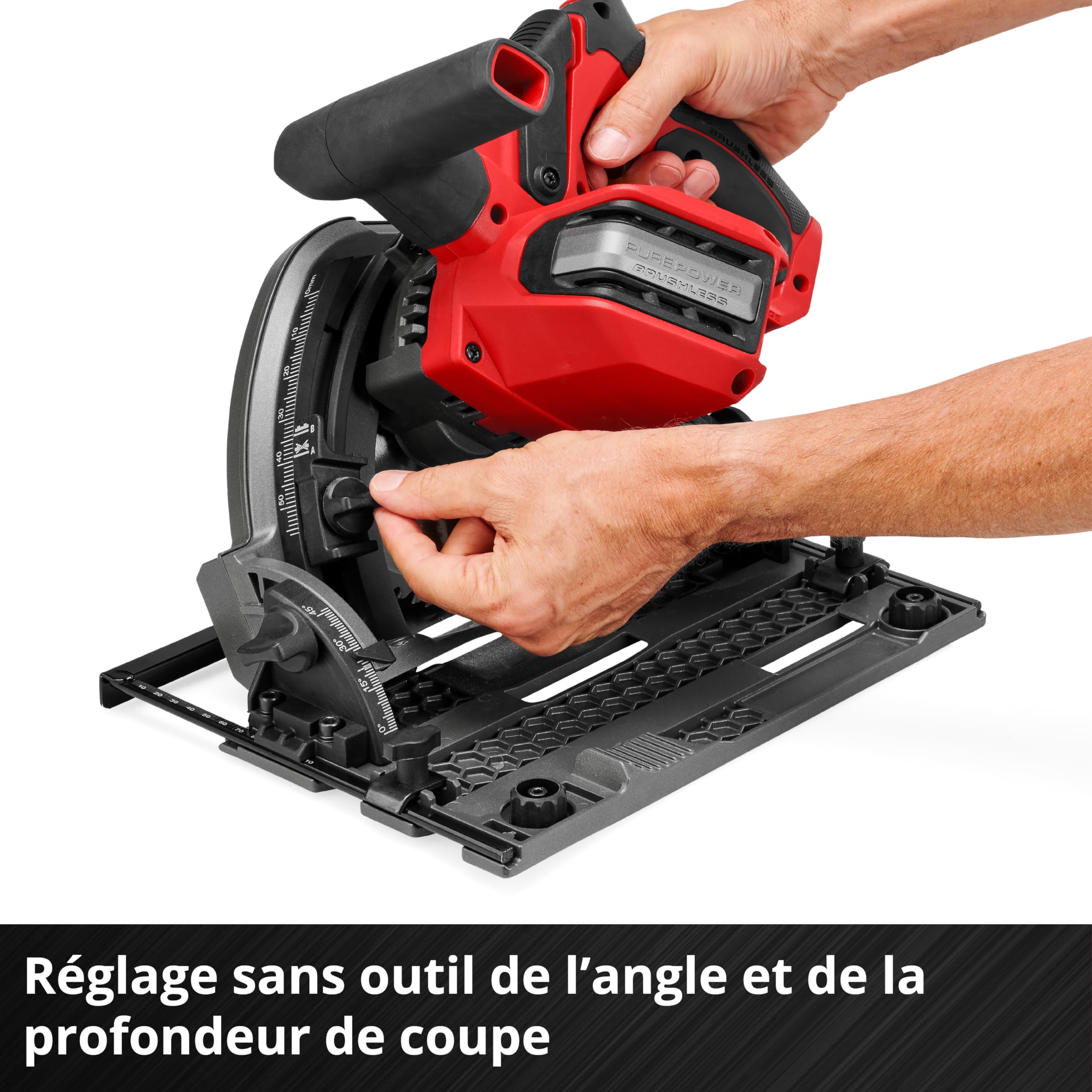 Einhell Professional Scie plongeante sans fil TP-PS 18/165 Li BL-Solo Power X-Change (18 V, lame Ø 165 mm, moteur sans charbon, profondeur de coupe 56 mm, réglage sans outil, sans batterie)