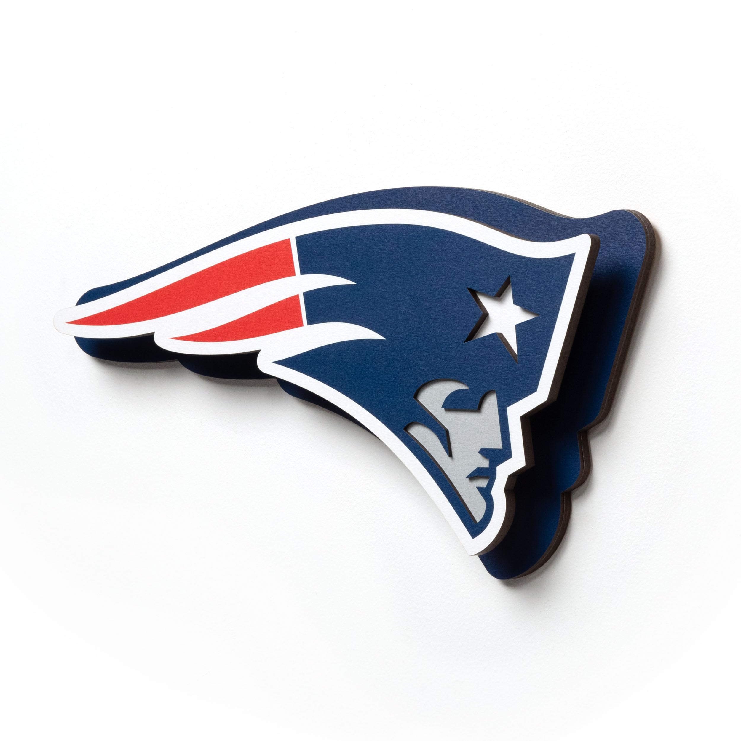 YouTheFan NFL New England Patriots 3D Logo Die Cut Wall Art