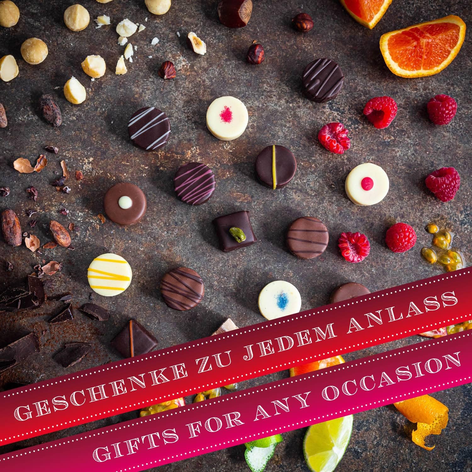 Hallingers Genuss Manufaktur Pralinen Geschenk - ohne Alkohol, handmade aus Confiserie-Edelkakao in wertiger XXL-Geschenkbox "Glitzerweiß", Geschenkidee für Frauen Männer