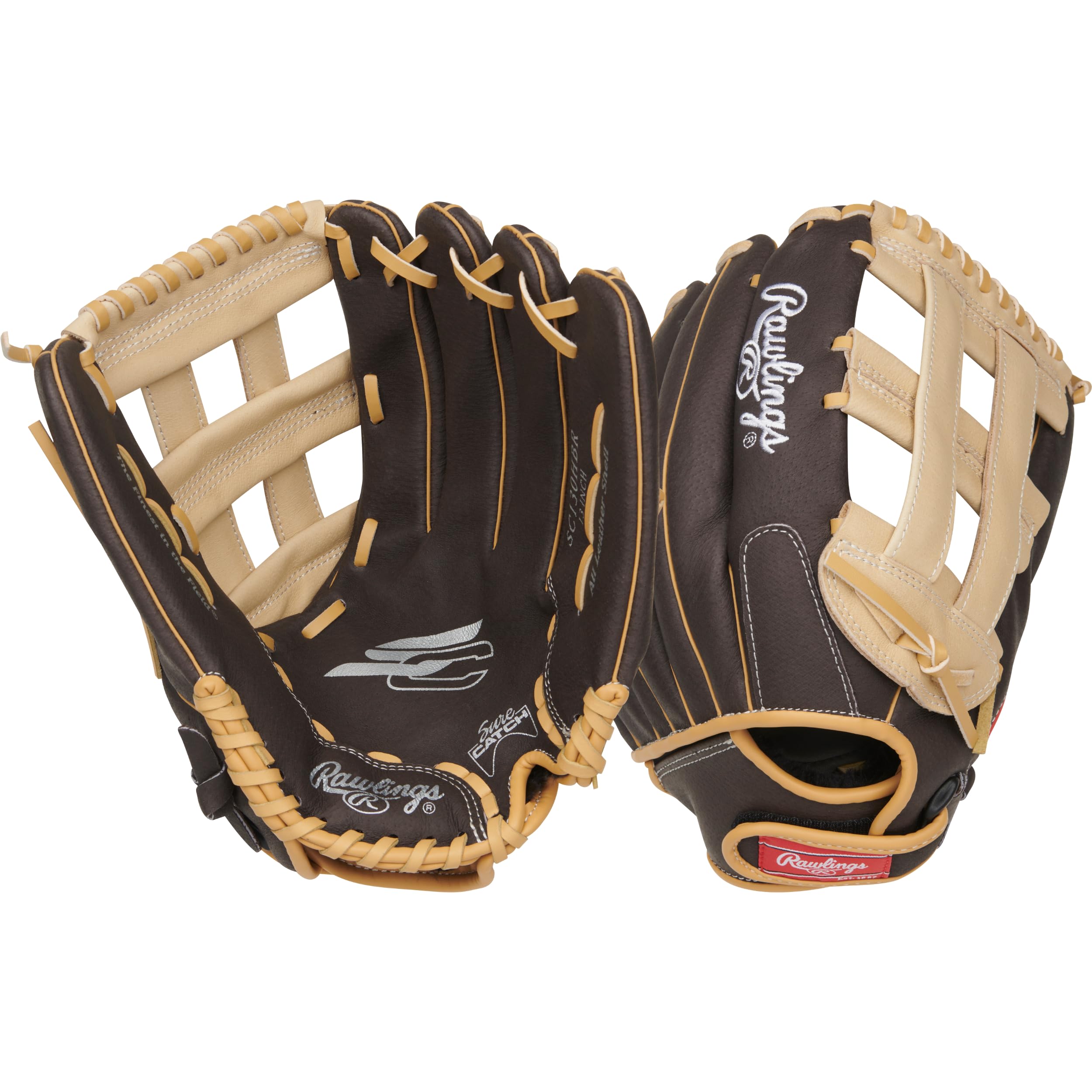 Rawlings Sure Catch Gants de Baseball et Softball pour Adulte | Tailles 30,5 cm/31,8 cm/33 cm | Plusieurs Styles