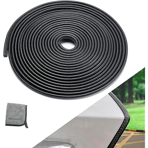 Winunite 32.8ft (10m) Car Door Edge Guards Black – Rubber, No Glue, U-Shaped, Built-in Metal Clips, Fits Most Vehicles, Fade-Resistant, Scratch- and Chip-Resistant – Reduces Dings in Parking Lots