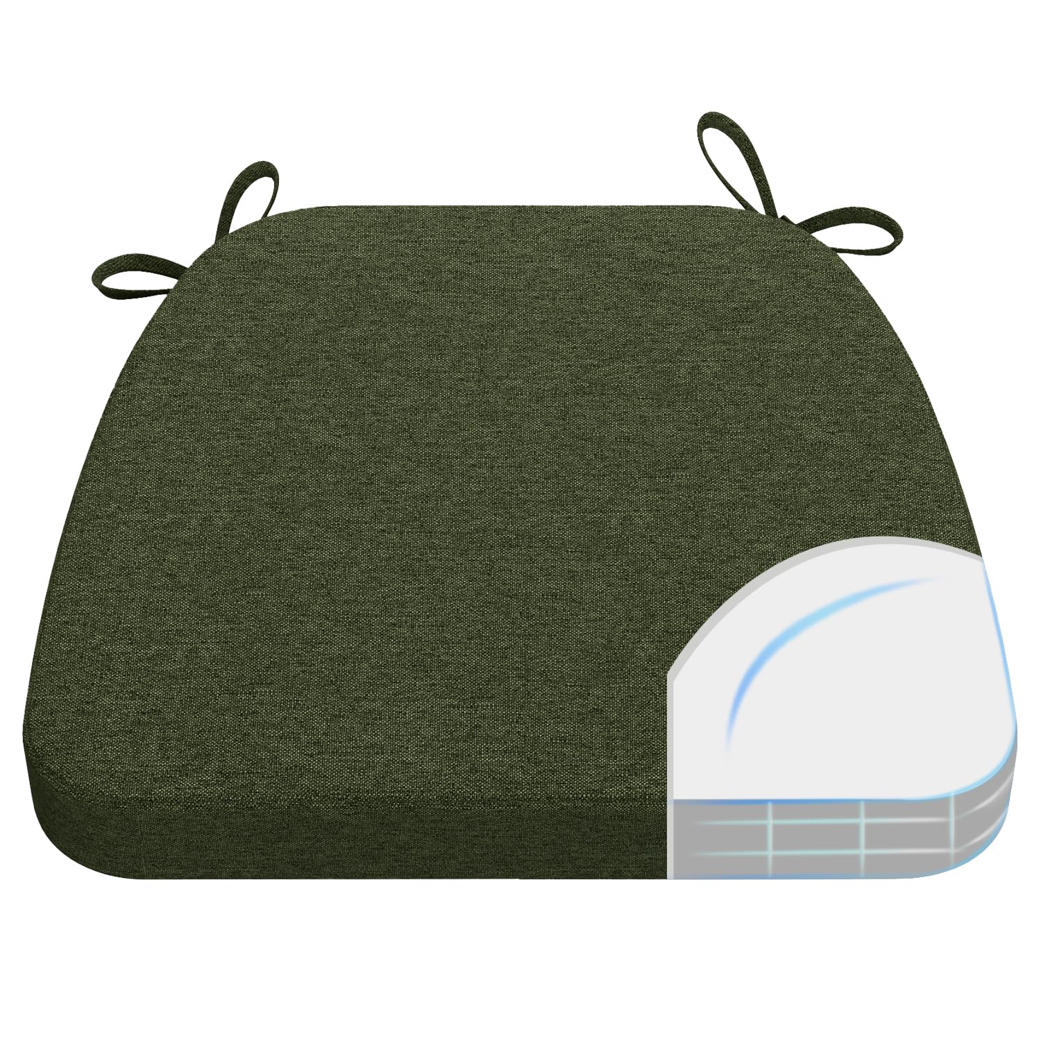 AAAAAcessories Chair Cushions for Dining Chairs, 17 x 16 x 2 in, Set of 1