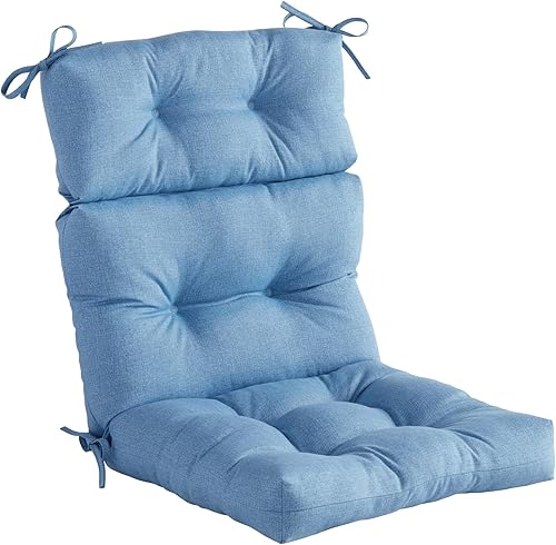 Greendale Home Fashions Cojines para silla de respaldo alto de 44 x 22 pulgadas, 1 unidad (paquete de 1), mezclilla