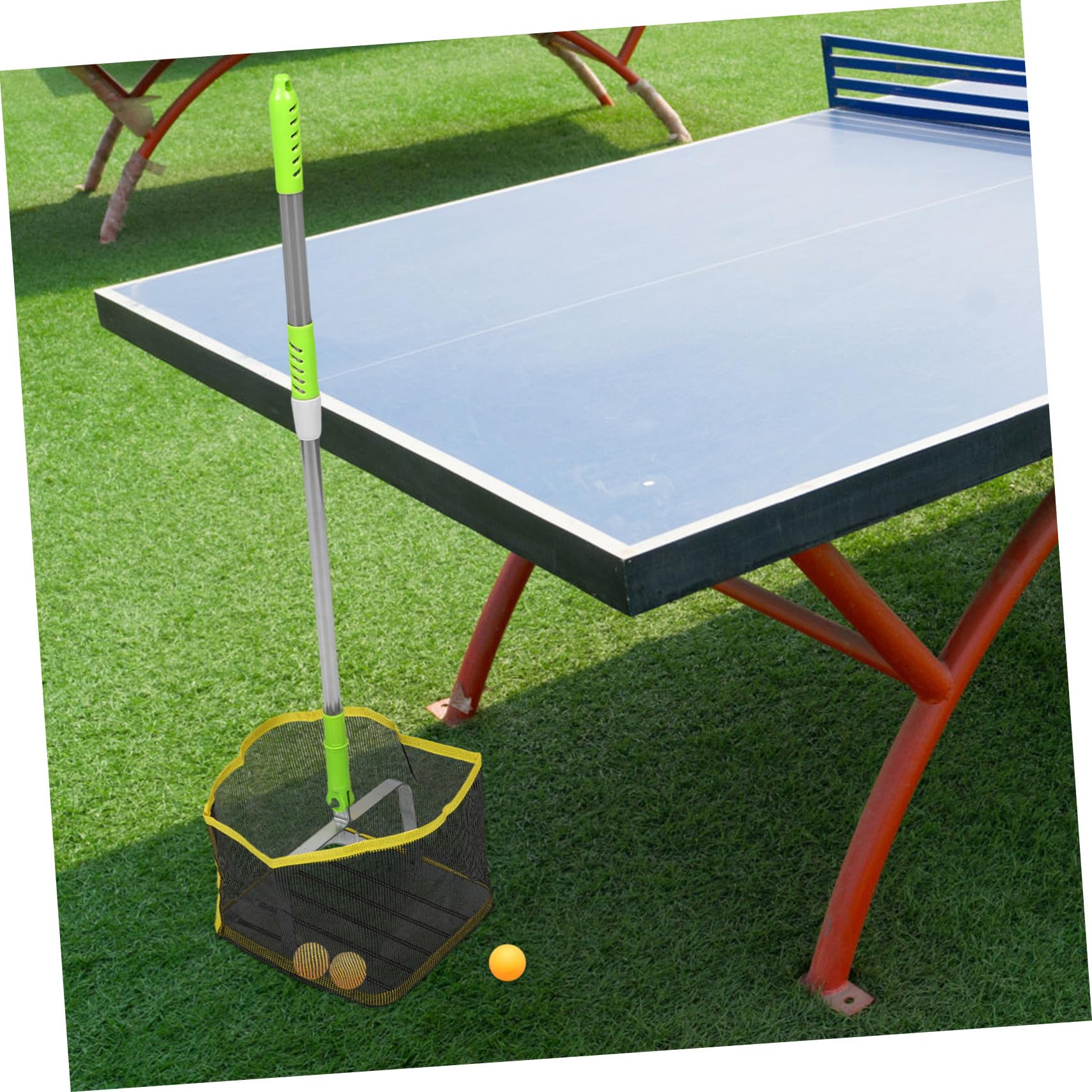 PRETYZOOM Tischtennisballaufheber mit Verstellbarem Griff für Tennisbälle | Edelstahl, Nylon und Eisen, Tragbar und Leicht, 1 Stück für Spielplätze Zufällige Farbe