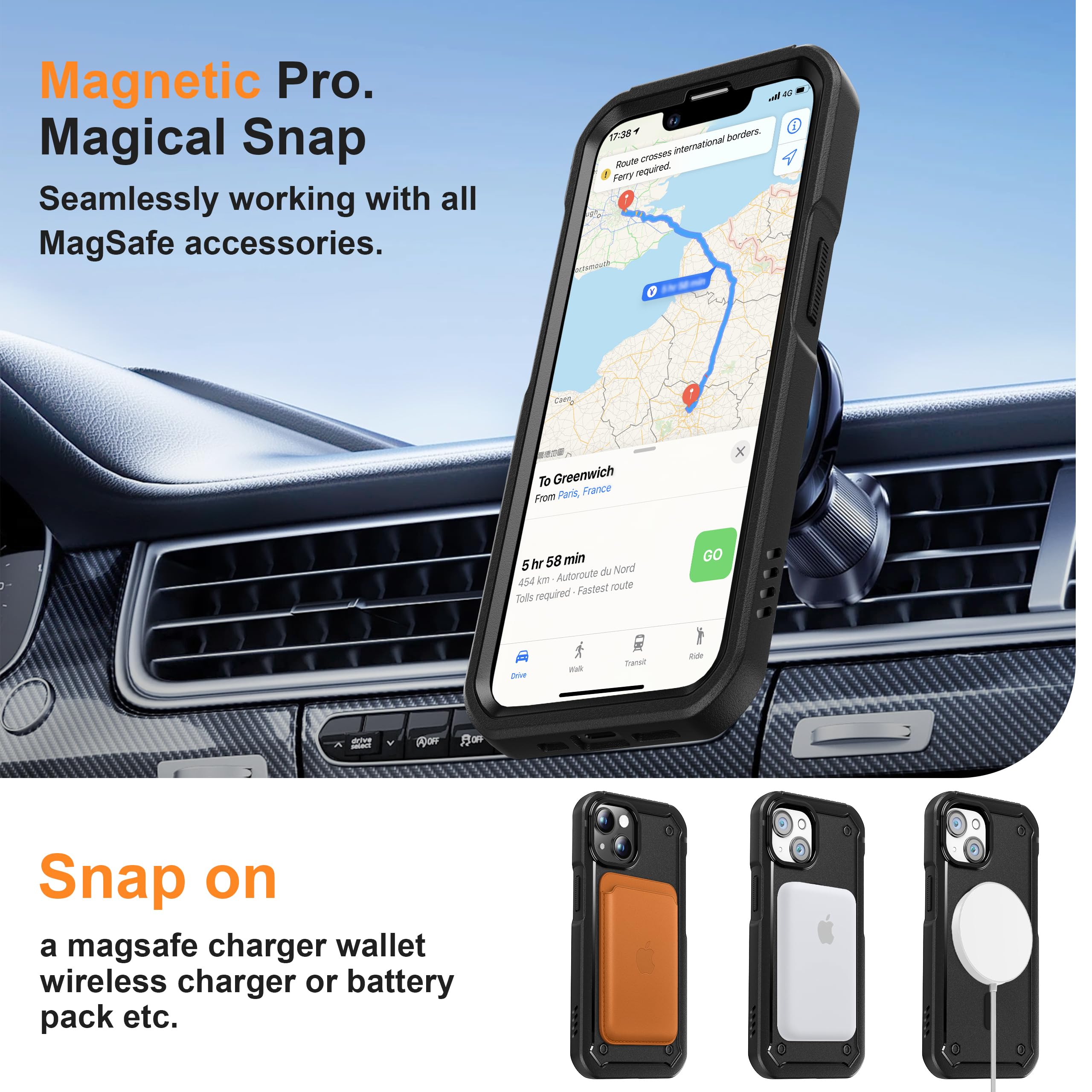 Funda Yohii Para IPhone 15 Con MagSafe – Incluye 2 Protectores De Vidrio Templado, Resistencia Militar Y Protección De Cámara