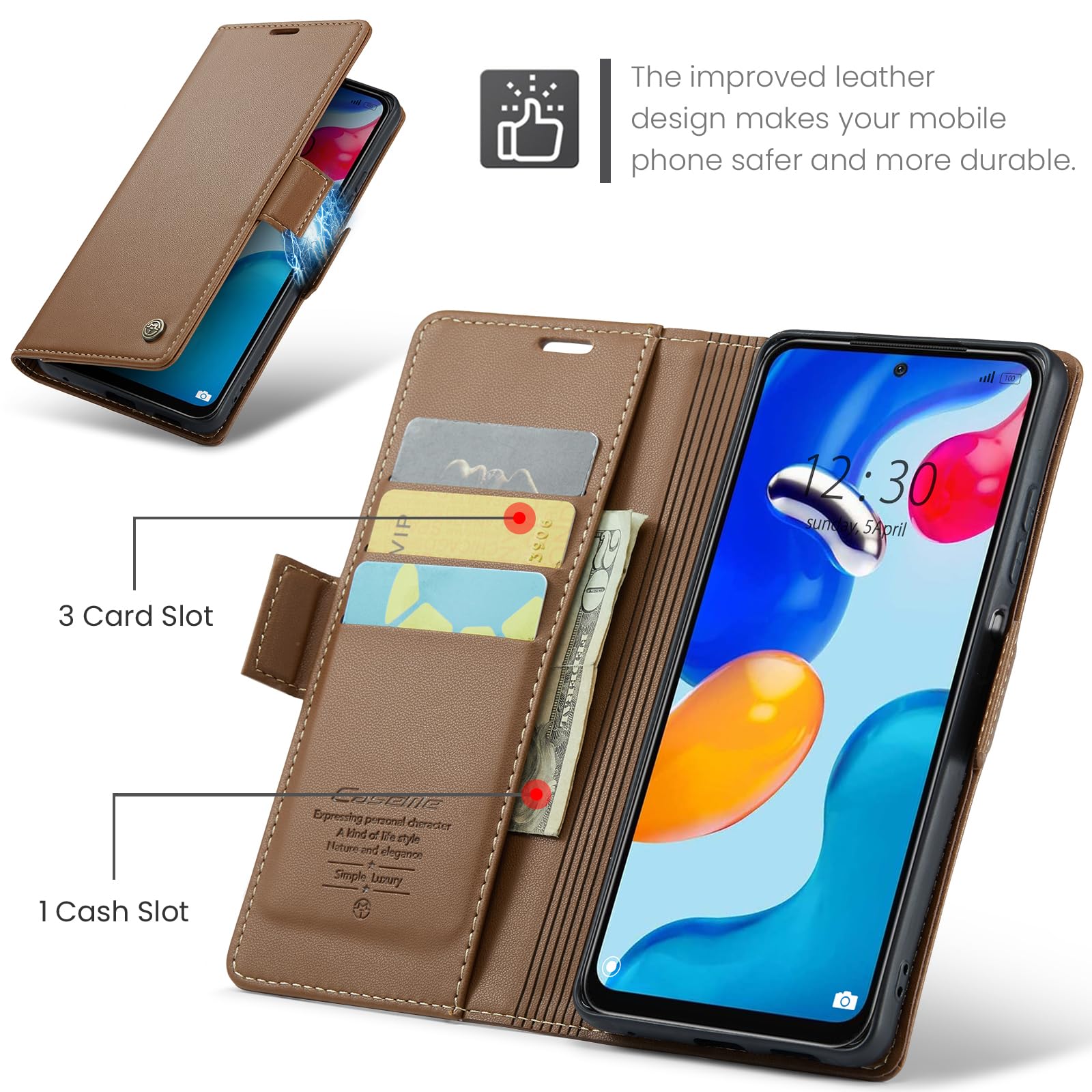 SONWO Cover per Xiaomi Redmi Note 11S / Xiaomi Redmi Note 11 Custodia, Flip Caso in PU Pelle Case Cover Premium Portafoglio Custodia per Xiaomi Redmi Note 11S, Slot per Schede, Verde