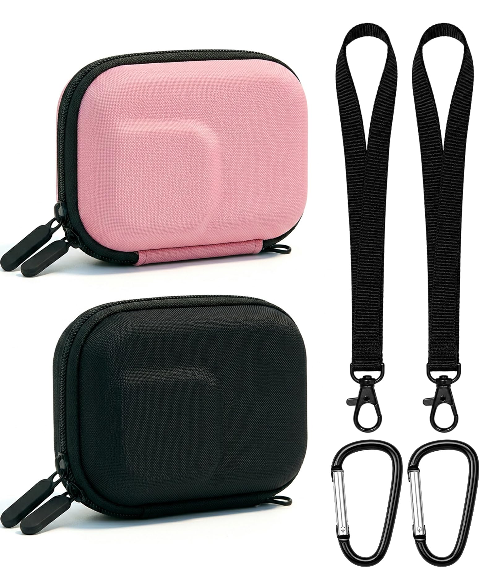 2PCS Digital Camera Case, Camera Case, Protective Camera Storage for Outdoor Adventures, Compact Carrying Solution with Weather-Resistant Design, Set of Two Cases in Black and Pink-image-33