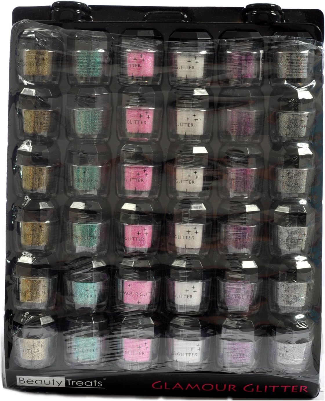 Glomour Glitter For Makeup Eye Shadow,Face Nails 6 Color 3 Dozen