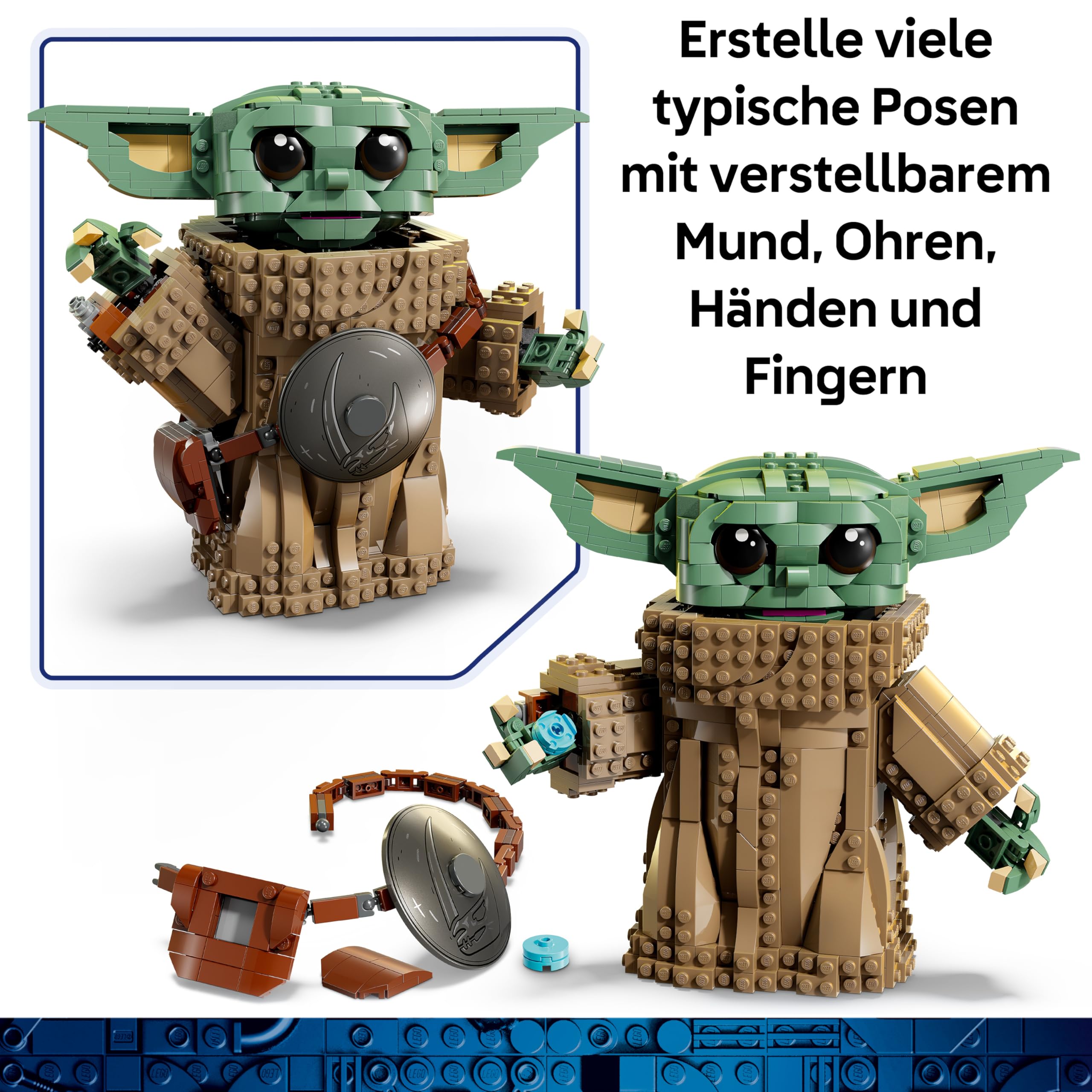 LEGO Star Wars 75446 Grogu (Lehrling des Mandalorianers) - Spielfigur Modellbau mit Beskar-Rüstung als DIY Deko - Geschenk für Jungen und Mädchen ab 10 Jahren sowie Filmfans