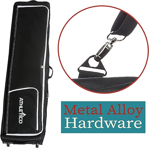 Miniatura 7 de Athletico Conquest - Bolsa de snowboard acolchada con ruedas - Bolsa de viaje para botas individuales de snowboard y snowboard