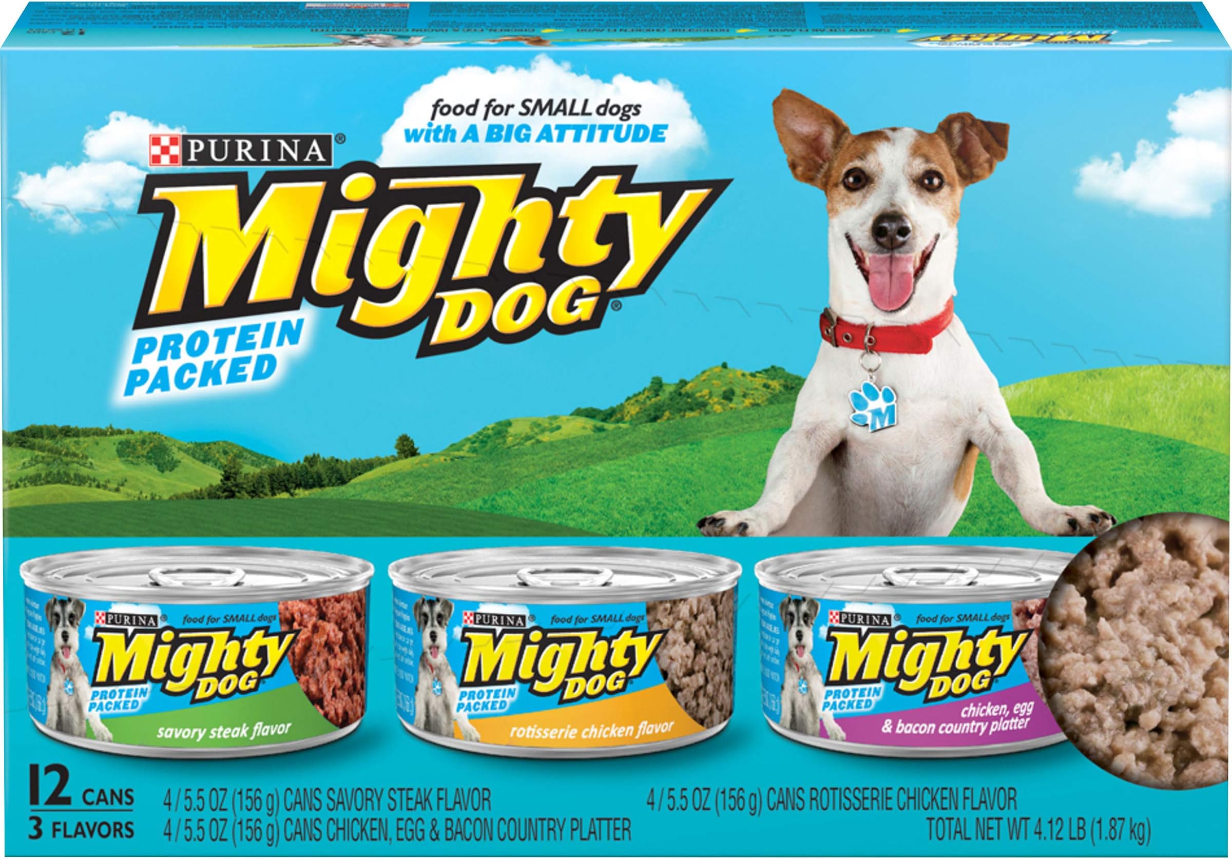 Small Breed Gravy Wet Dog Food Variety Pack, Savory Steak, Rotisserie Chicken and Chicken, Egg & Bacon Country Platter flavor - (2 Packs of 12) 5.5 oz. Cans
