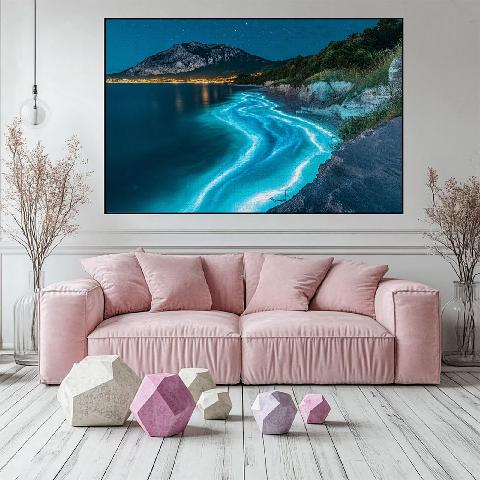 Puzzle 3000 elementów plaża puzzle dla dorosłych miasto 122 x 81 cm unikalne rzemiosło klasyczne 3D drewniana układanka do rodzinnych gier aktywnych, układanka do samodzielnego wykonania nawet do