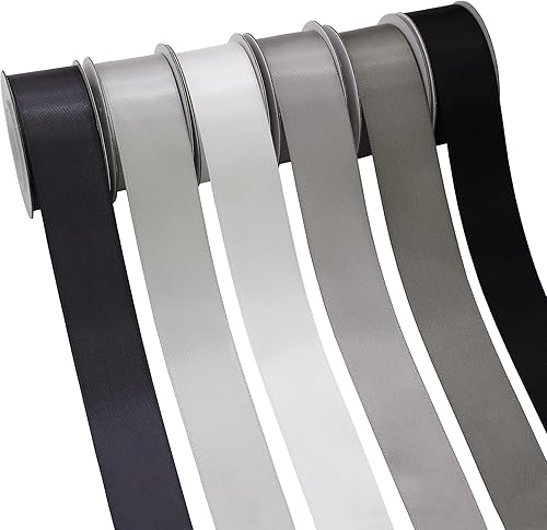 Miniatura 6 de Cinta de satén azul de tela sólida, cinta de satén de doble cara de 1 pulgada para envolver regalos, bodas, cumpleaños, decoración de baby shower,