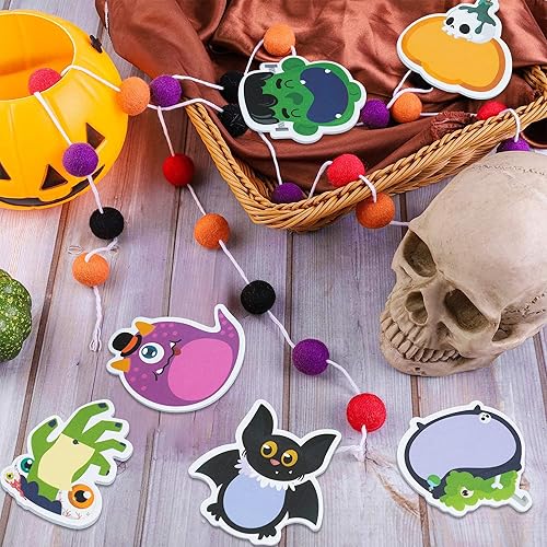 Miniatura 3 de Xqumoi Paquete de 30 notas adhesivas de Halloween, bloc de notas adhesivas de personajes extraños, calabaza, calavera, fantasma, bruja, notas