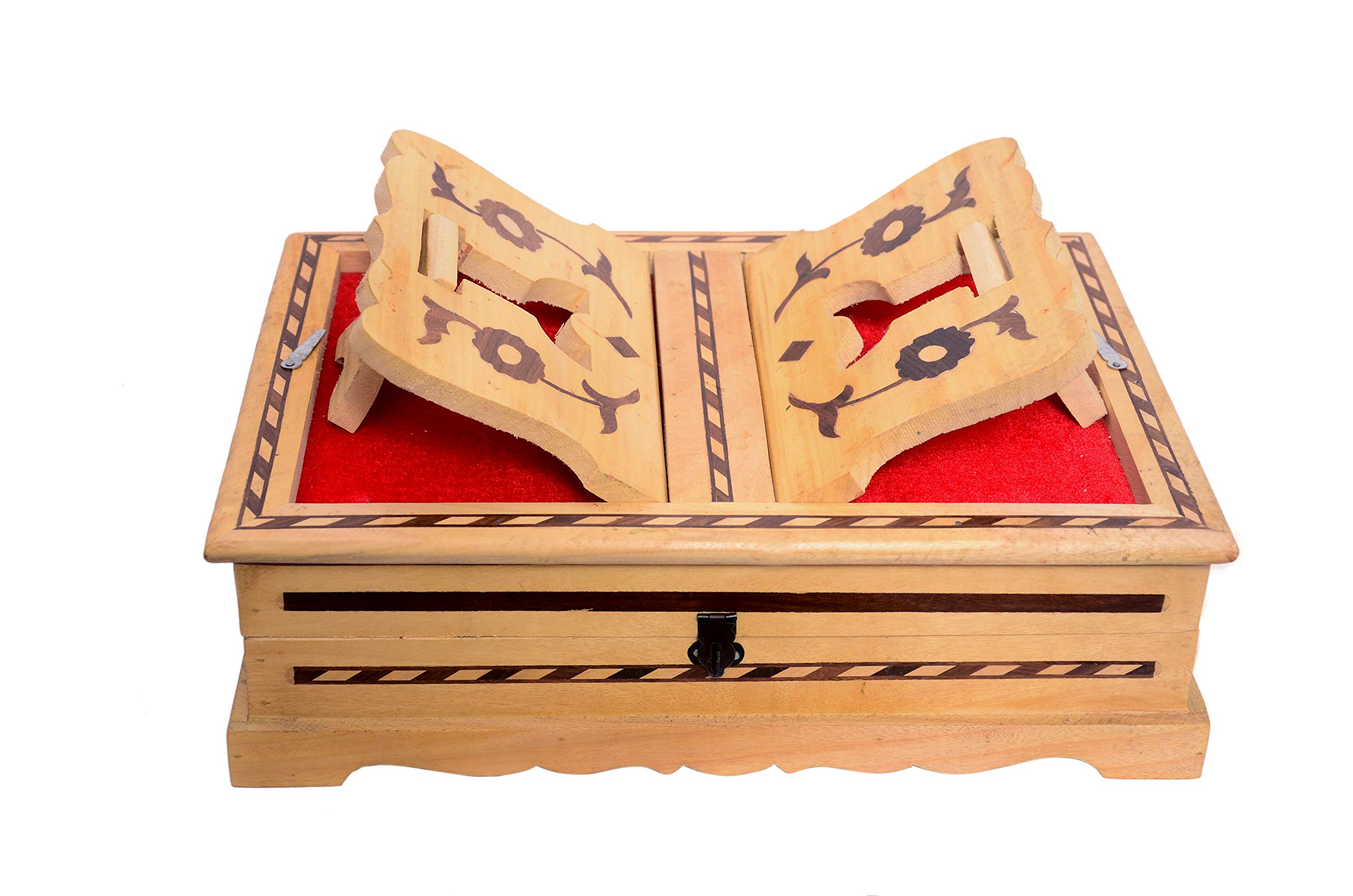 Classical Youth ABW Book Stand/Holder/Book Rest with Book-Keeping Storage Box for Home/Work Space/Religious Places(Sheesham, Beige Yellow)-image-1