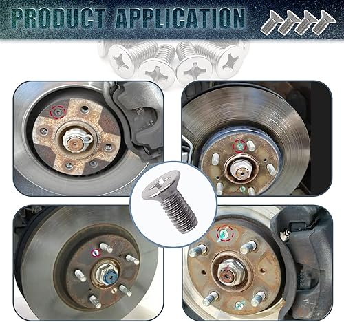 Miniatura 4 de 8 tornillos de retención de acero inoxidable para la parte delantera y trasera, tornillos rotores de disco de freno de acero inoxidable,