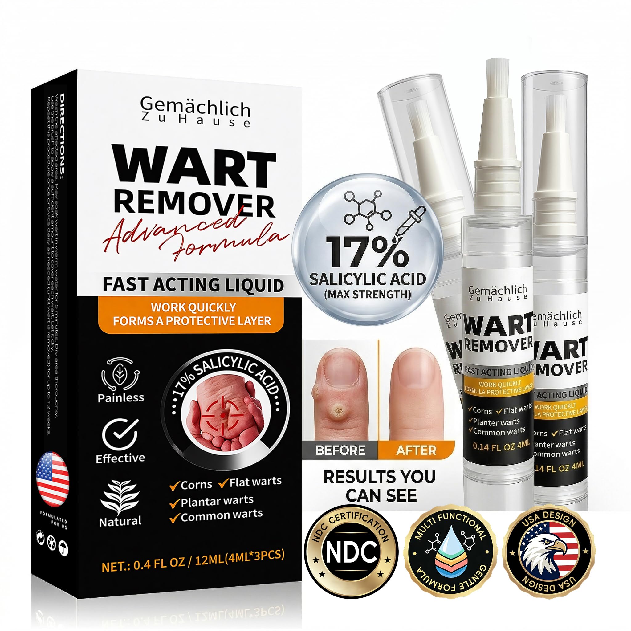 NDC Maximum Strength 17% Salicylic Acid Wart Remover