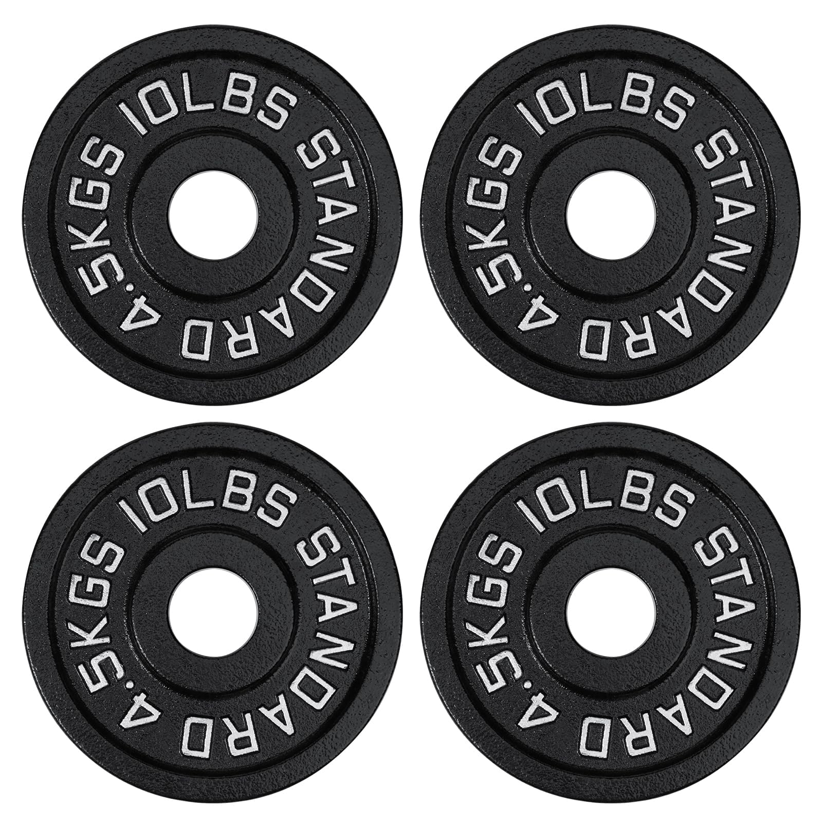 cast iron 2-inch olympic weight plates set for strength training, barbell free weight plate set for weightlifting in home gym, 4x10=40lb