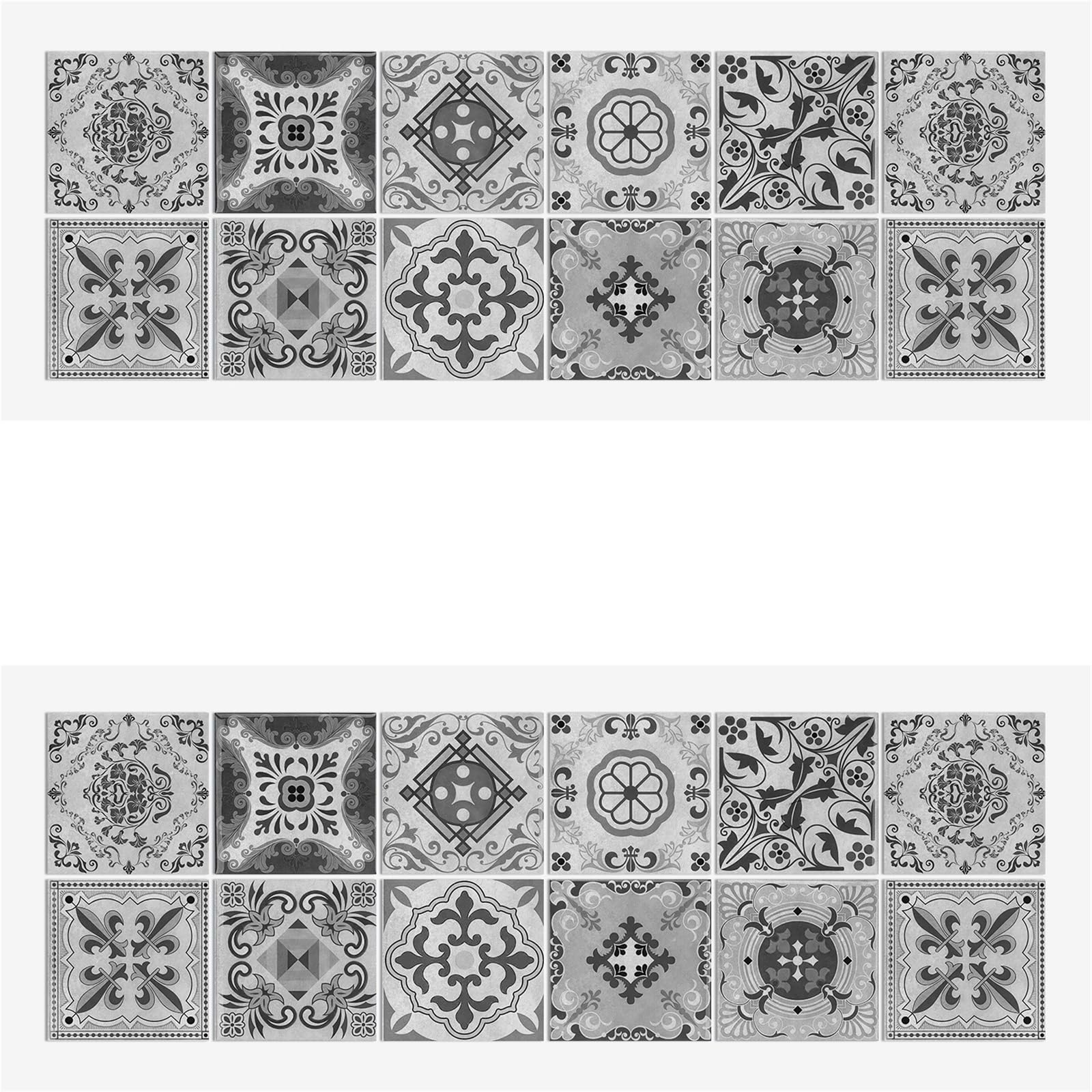 EJvkrbtx Tile Wall Stickers 24pcs Self-Adhesive Removable Multicolor 10-20cm Kitchen Bath(Color 29,10x10cmx24PCS)