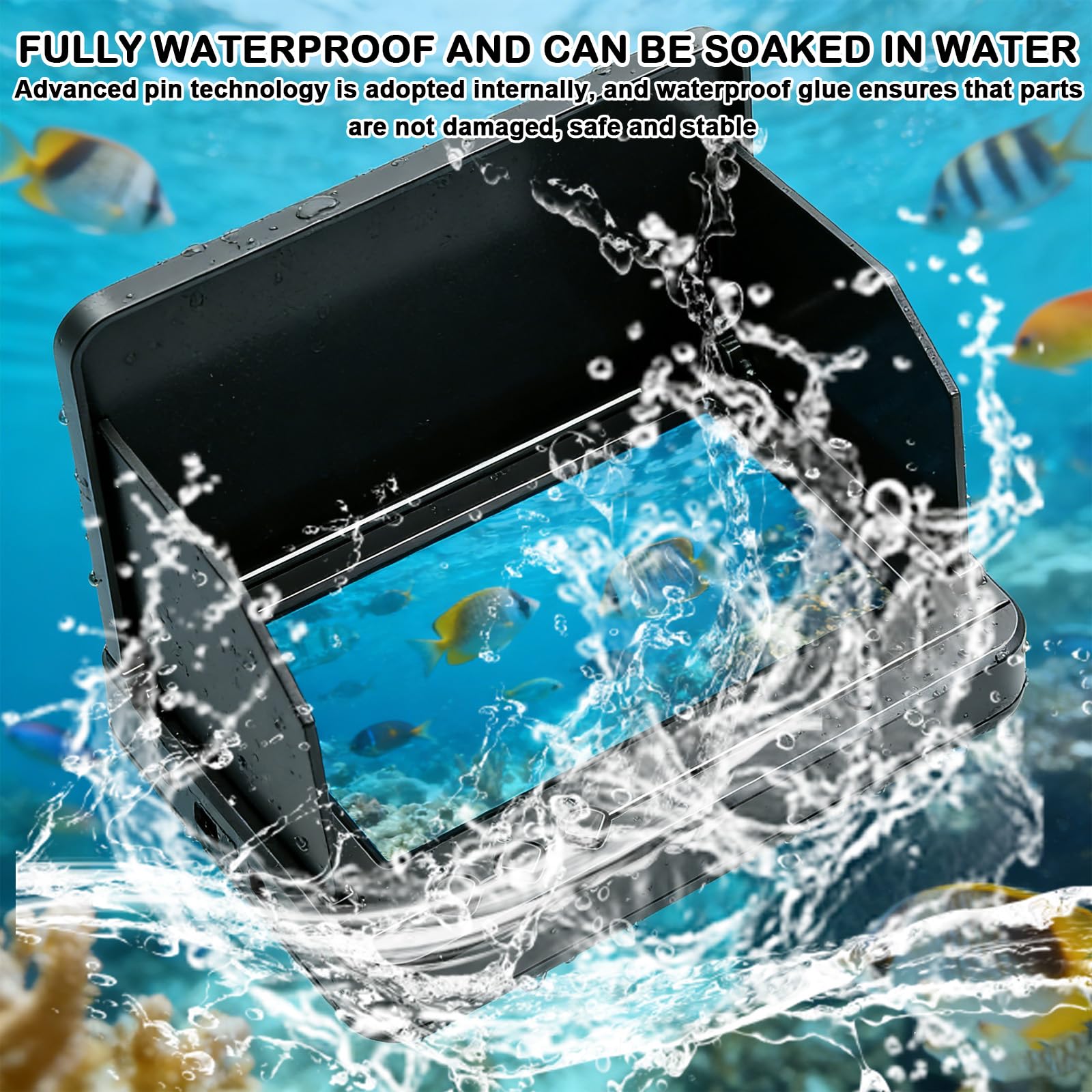 Fish Finder, fotocamera subacquea da pesca con display IPS da 4,3" e cavo da 30 m, telecamera Fish Finder IP67, impermeabile, grandangolare, visione notturna 220°, per pesca in mare, fiume, pesca sul