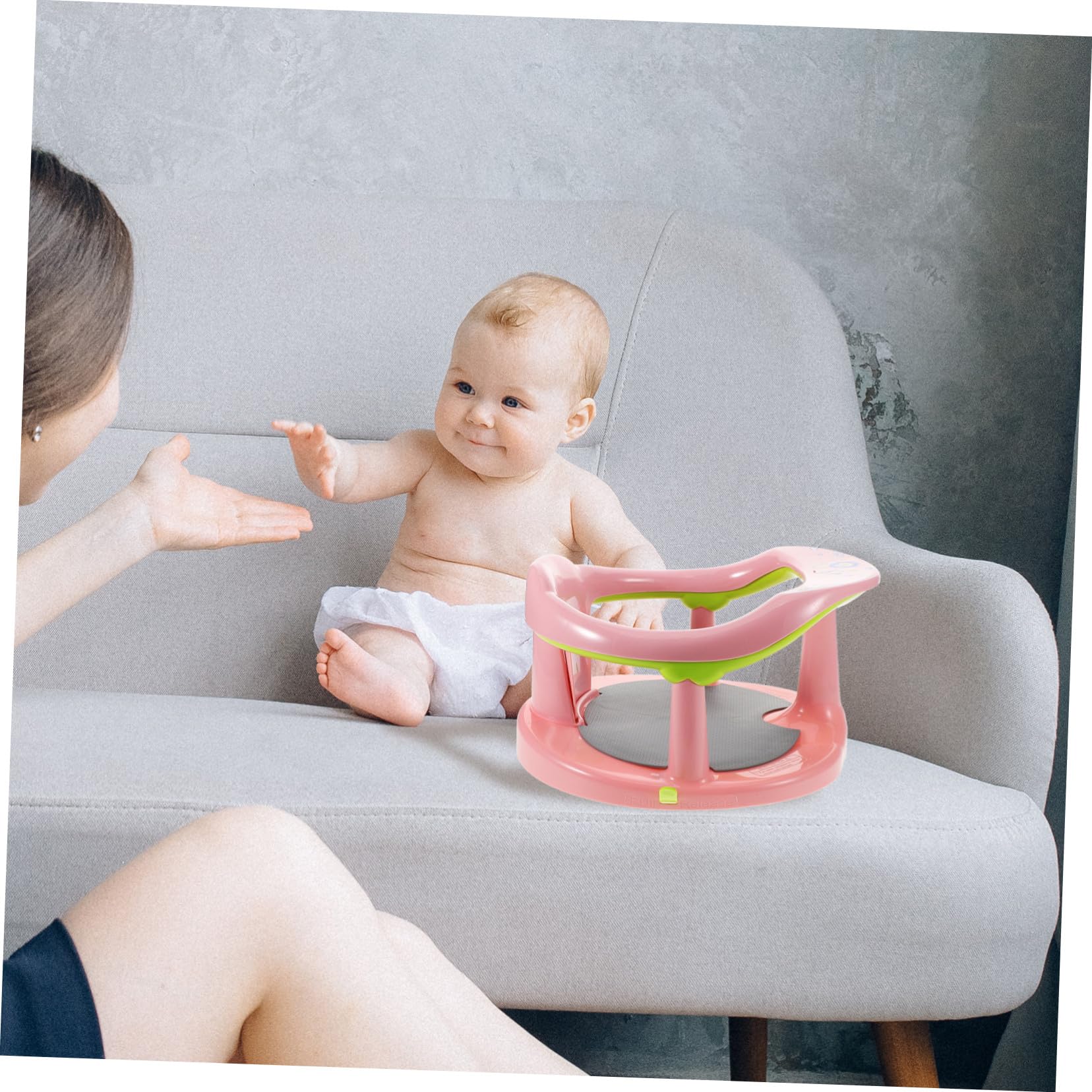 NOLITOY Asiento de Baño para Recién Nacidos Superficie Antideslizante y Diseño Versátil en Material Pp y Tpr para Baño Seguro y Cómodo de Bebés