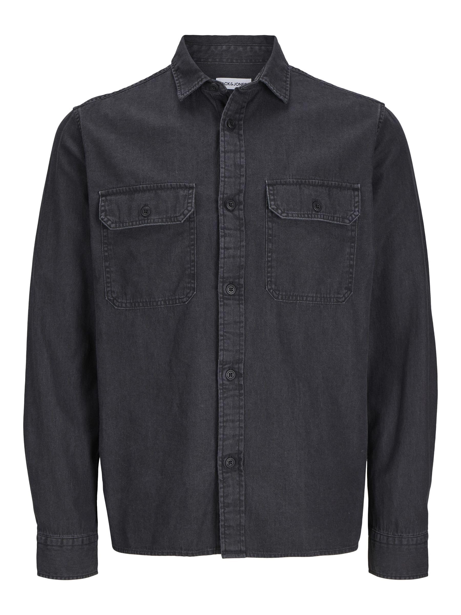 Camicie Uomo Jack&Jones 12269262 Travis Black Denim-image