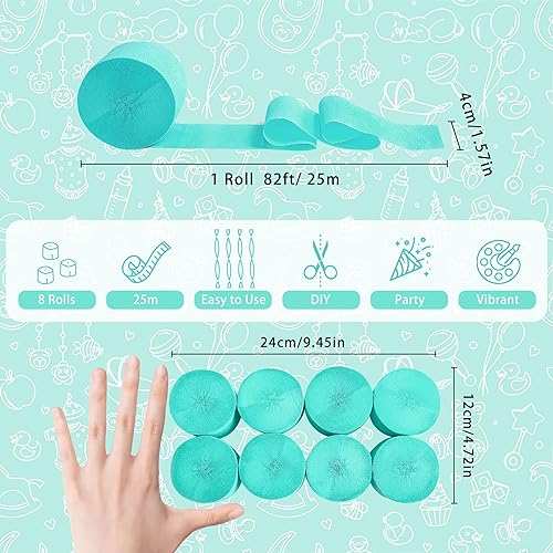 Vista 76 de 8 rollos de serpentinas de papel crepé doradas, decoración de fiesta de Año Nuevo, graduación, Navidad, arco iris, suministros de bricolaje