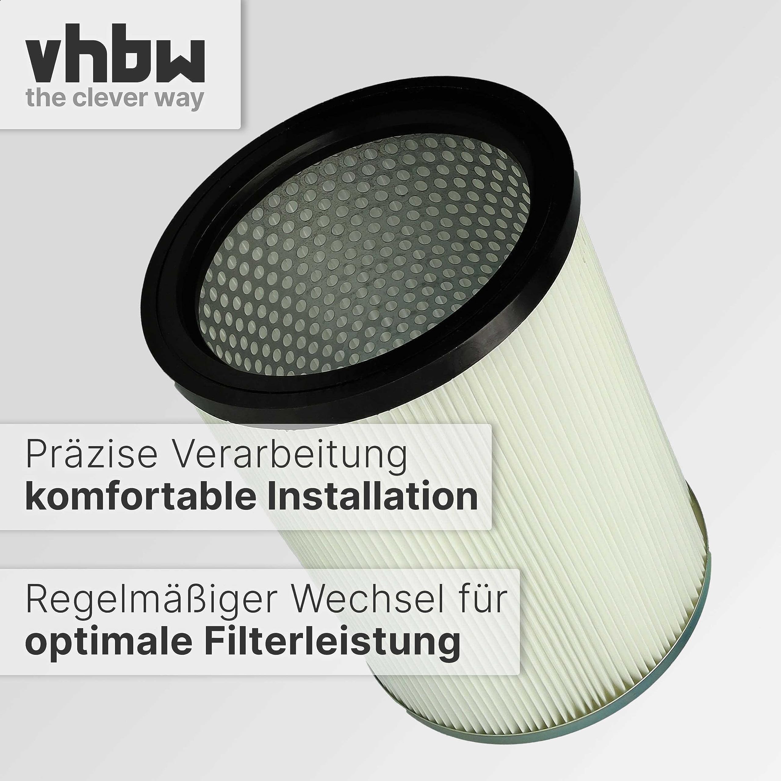 vhbw 5x Faltenfilter kompatibel mit Kärcher NT 50/2 Me Classic *BR 127V | NT 50/2 Me Classic *BR 220V Staubsauger - Patronenfilter Weiß
