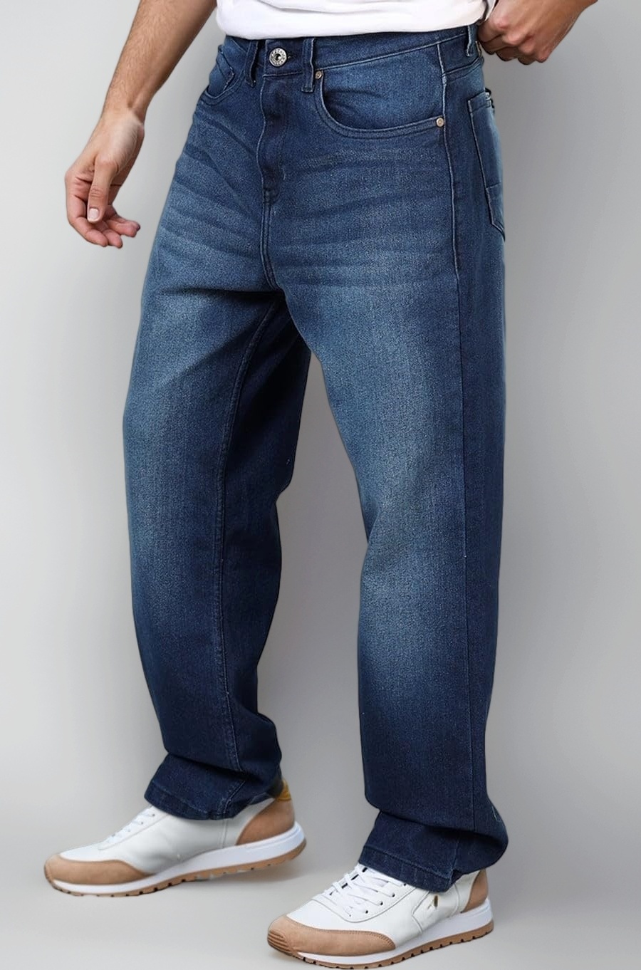 Men Jeans || Baggy Fit Jean's for Man || Loose Fit High Rise Denim || Stretchable Casual Wear Jean,s || Dance Rap Rapping Style Pant for Men || Denim Cotton Jeans (0)