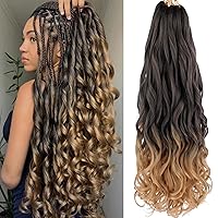Vista 67 de COOKOO Cabello rizado francés de 10 pulgadas, prerizado, paquete de 9 rizos franceses, trenzas sueltas, cabello trenzado para trenzas de caja