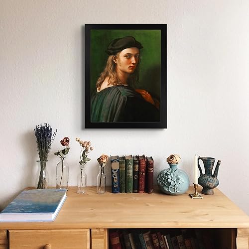 Vista 111 de Cabaña perdida de San Jorge y el dragón de Raphael Impresión en marco plano negro Reproducción de pintura de obras de arte fino Póster 2-San