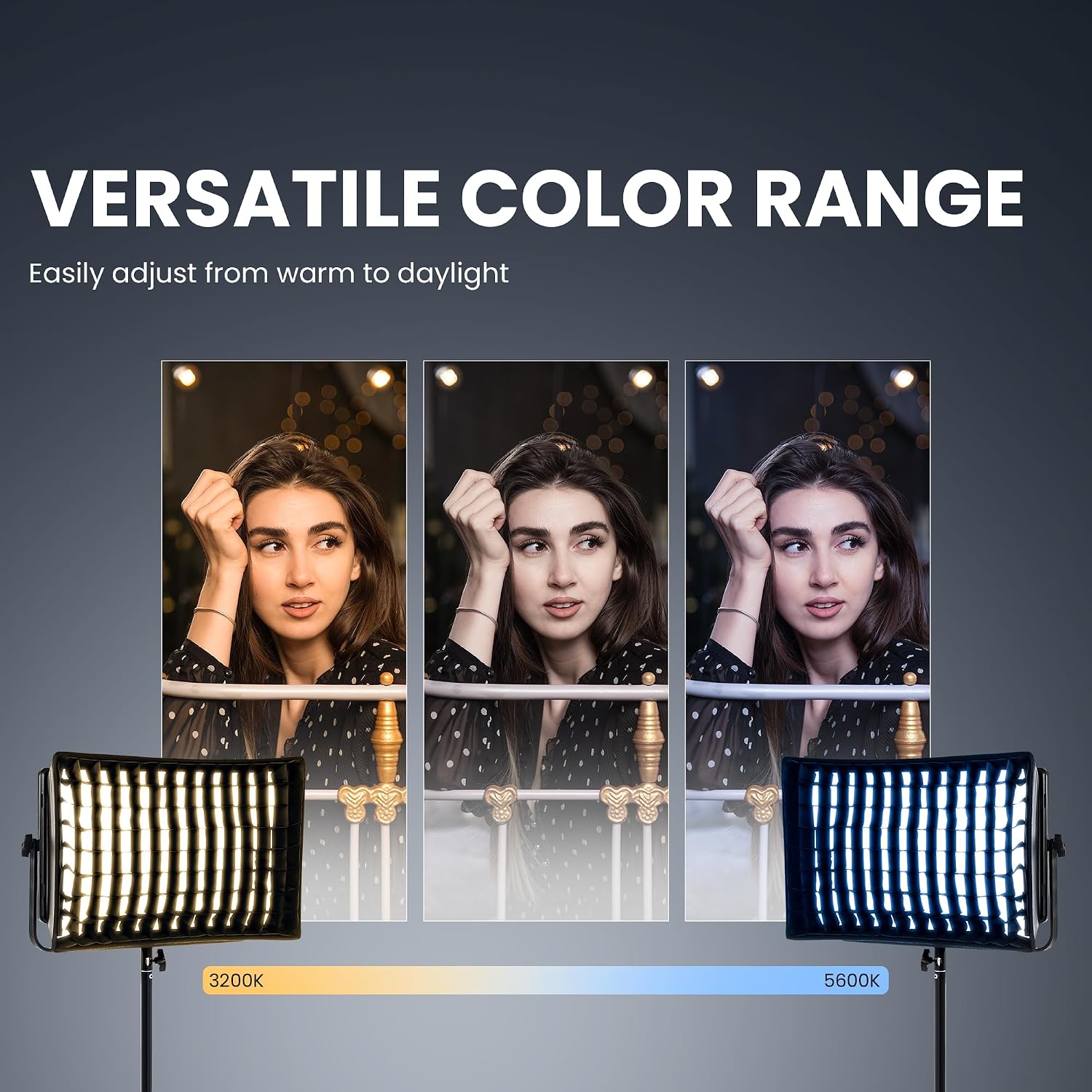 Digitek D1500 Professional Flat Panel LED Video Light Panel with Softbox & Grid Sleek and Easy to Carry Ideal for Wedding Shoot & Outdoor Shoot & More