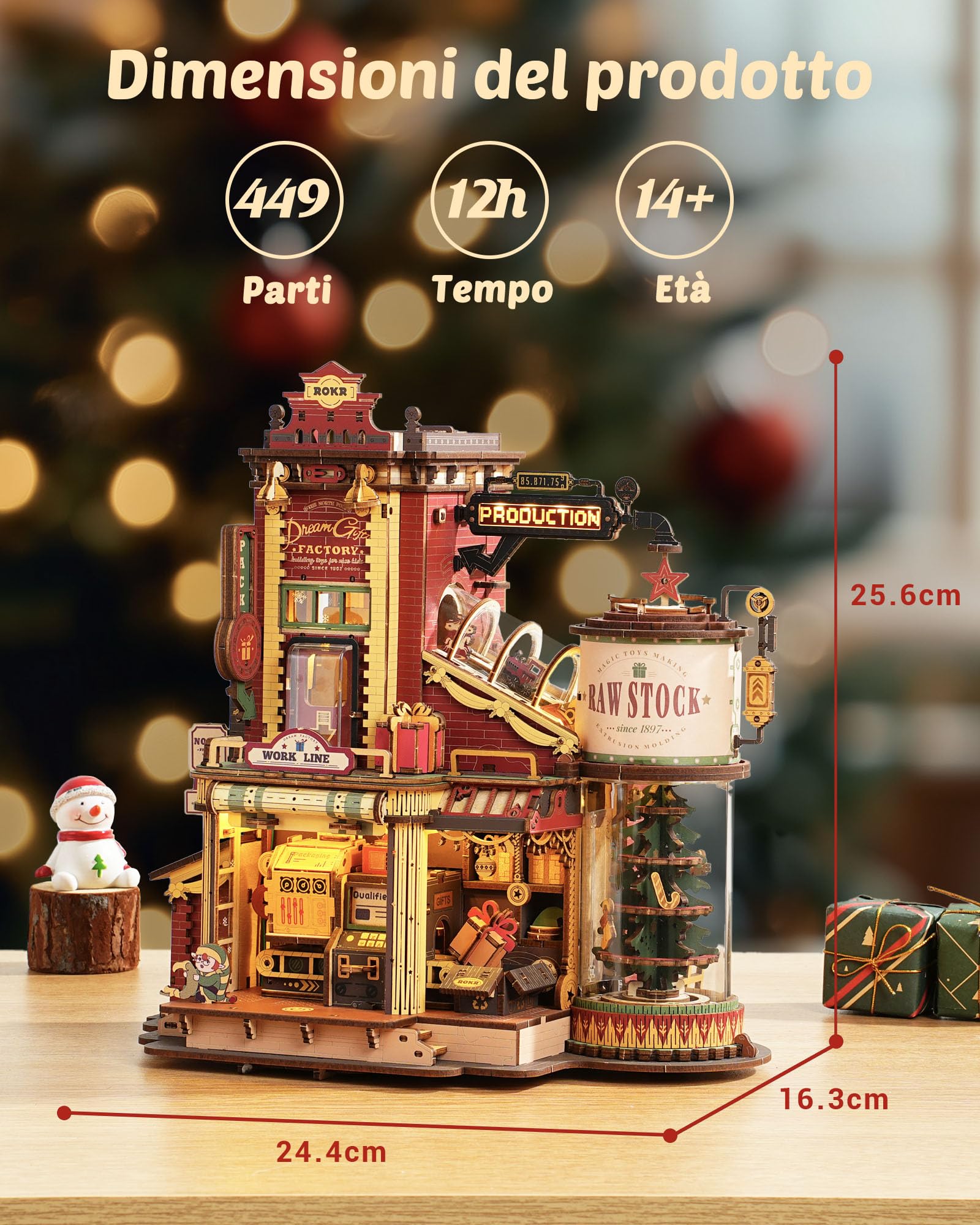 ROKR Puzzle 3D Legno Dream Gift Factory Modellismo da Costruire Adulti Idea Regalo Di Compleanno Unica Per Il Padre Uomo EAB01