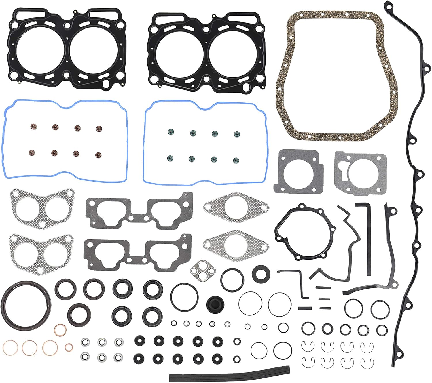 DNJ FGS7015 Full Gasket Set for 1999-2011 Saab, Subaru 9-2X, Baja, Forester 2.5L H4 16V SOHC 2458cc