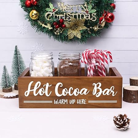 Amazon.com: Hot Cocoa Bar Box Hot Chocolate Bar Tray Hot Cocoa Station ...