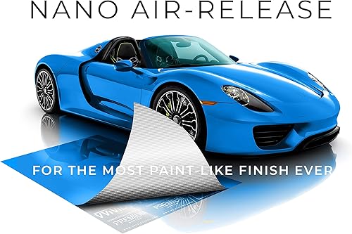 Miniatura 3 de VViViD + Rollo de película de repuesto de vinilo azul pitufo ultra brillante para automóvil, con tecnología de liberación de aire nano, forro