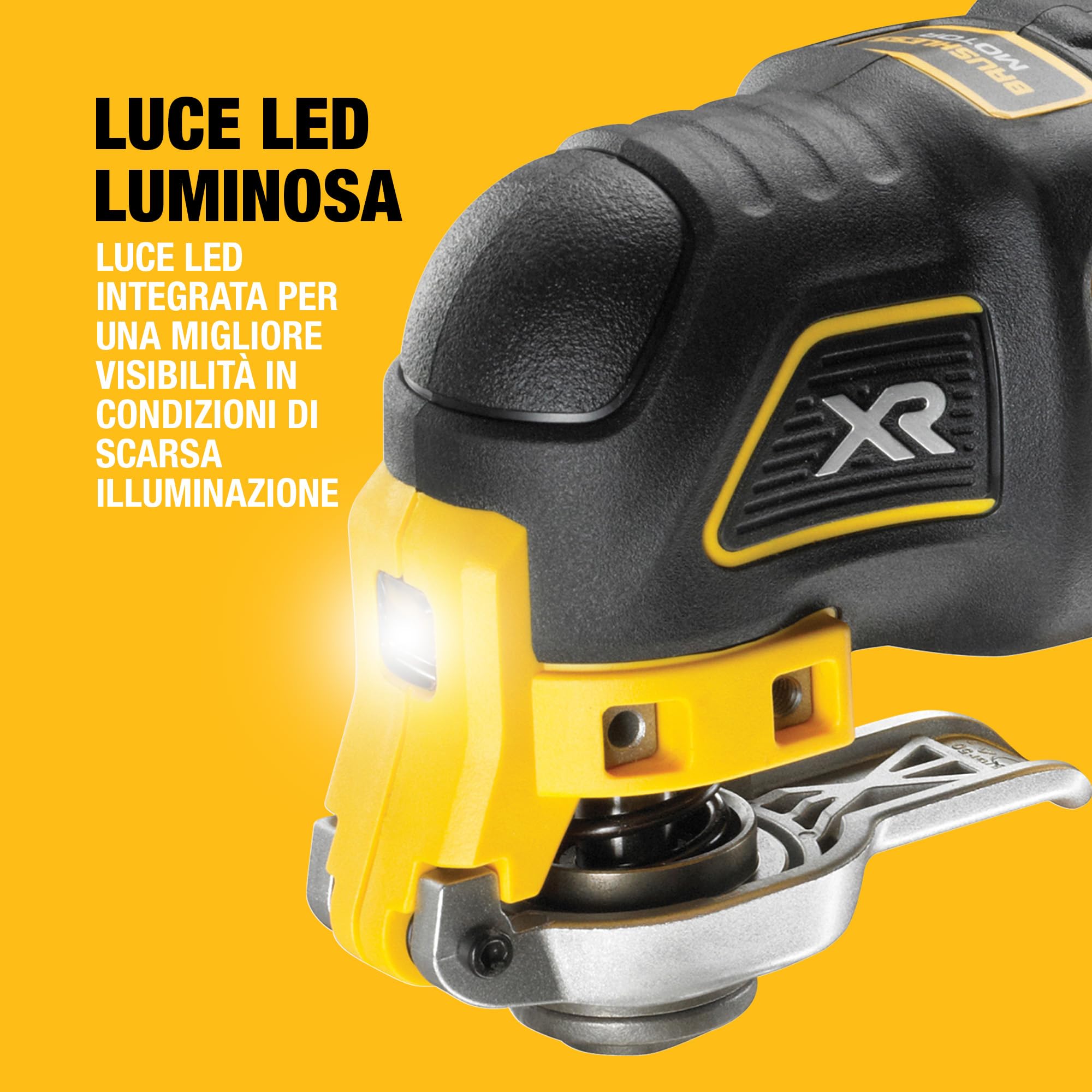 DEWALT 18V XR Utensile Multifunzione Oscillante Senza Spazzole, Unità Singola, DCS355N-XJ