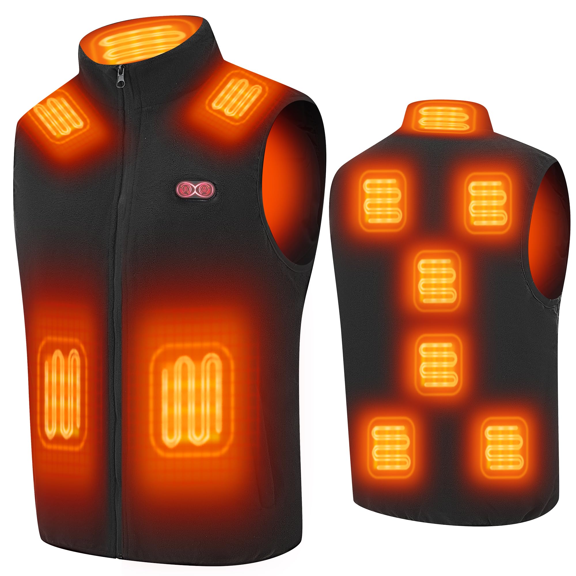 Ejoy Heated Vest - Polar Heated Fleece Vest For Men and Women Heated Wearing Warmer Vest inside Jacket （no include battery）