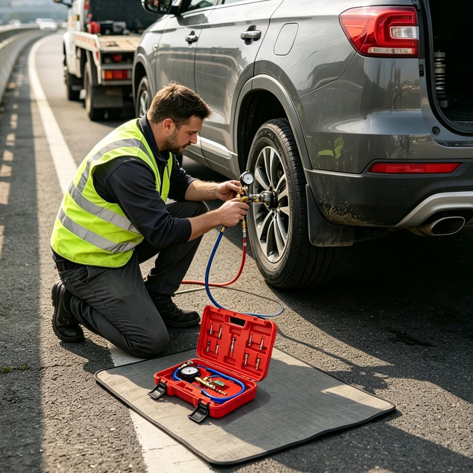Fahrwerk Druckprüfer Stoßdämpfer Kfz-Test- und Reparatur-Manometer mit