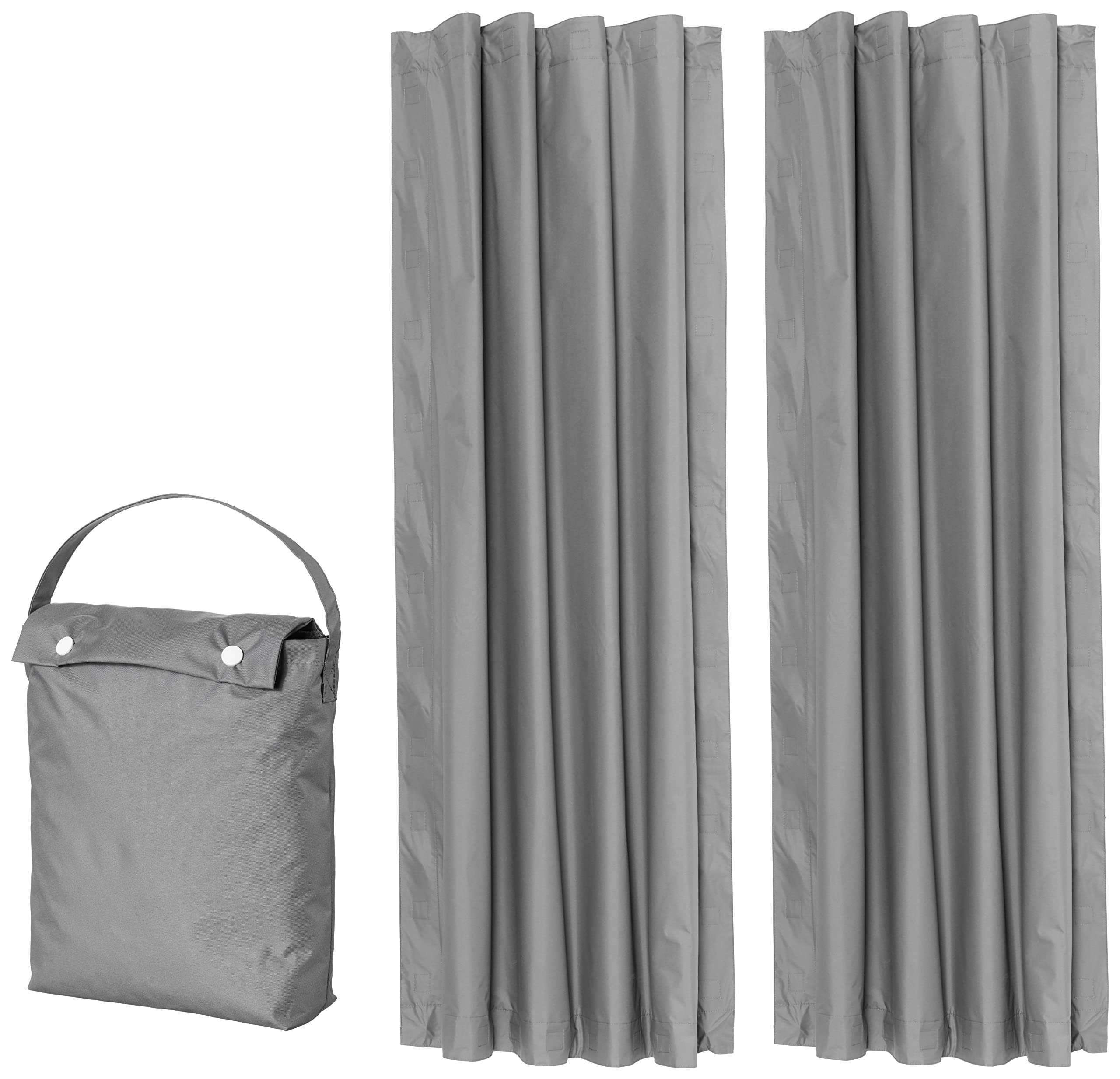 Amazon Basics Portable Window Blackout Curtain Shade with Suction Cups for Travel - 50" x 78", Dark Gray - 2-Pack
