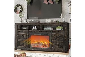 58" Farmhouse Entertainment Fireplace TV Stand