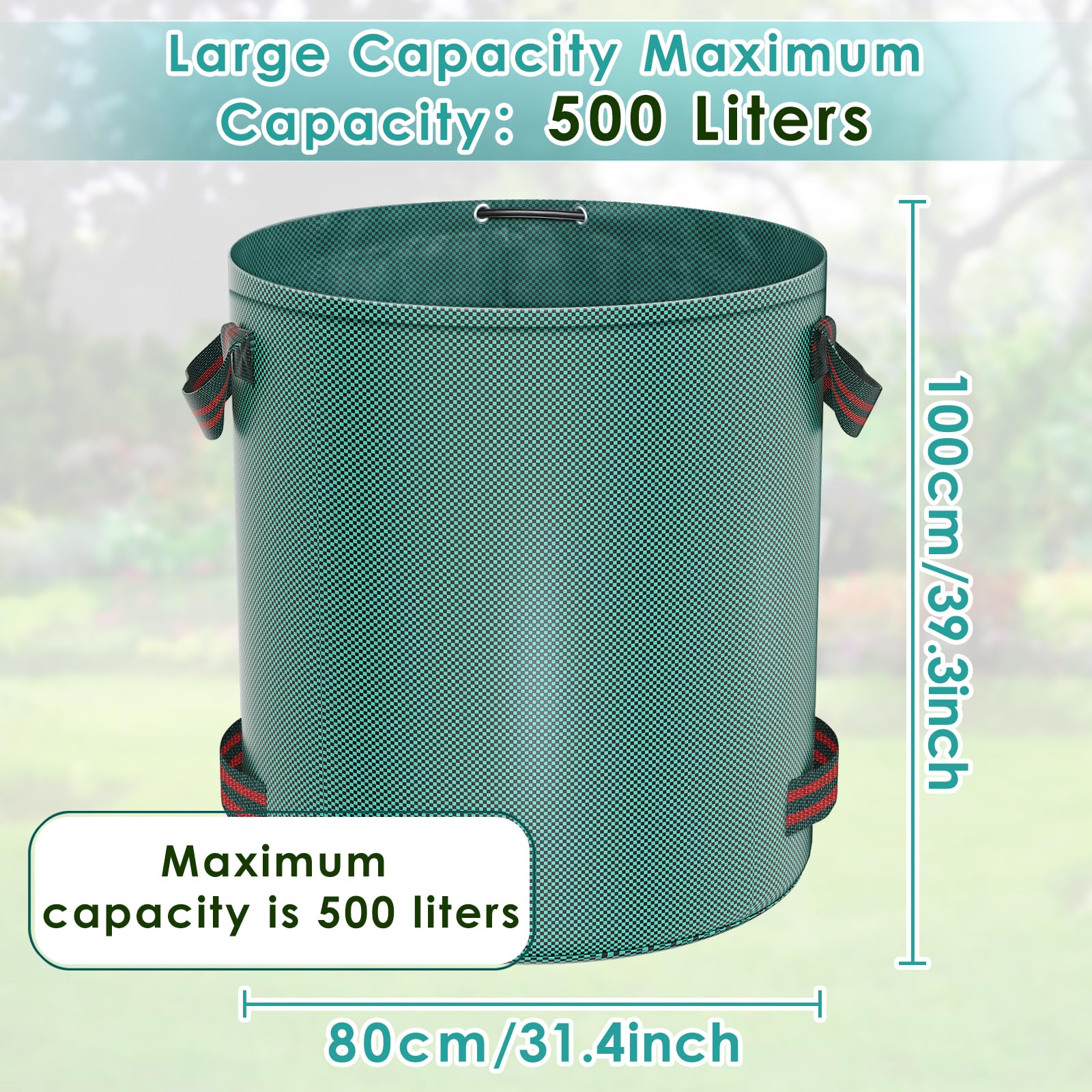 Sacchi Per Rifiuti Da Giardino 272L - 4 Pezzi Impermeabili E Anti-Strappo | Per Foglie, Erba, Rami - Foto 3