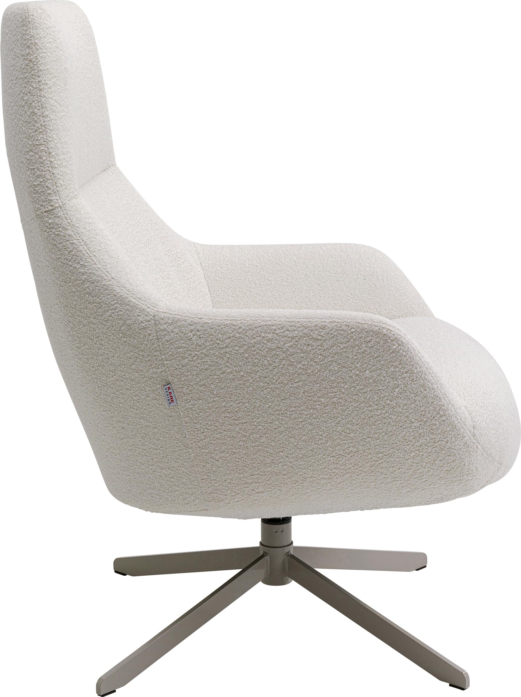 Kare Design Drehsessel Mimi, Creme, Sessel, Polstersessel, Drehbar, Wohnzimmer, Schlafzimmer, Büro, 100x76x81 cm