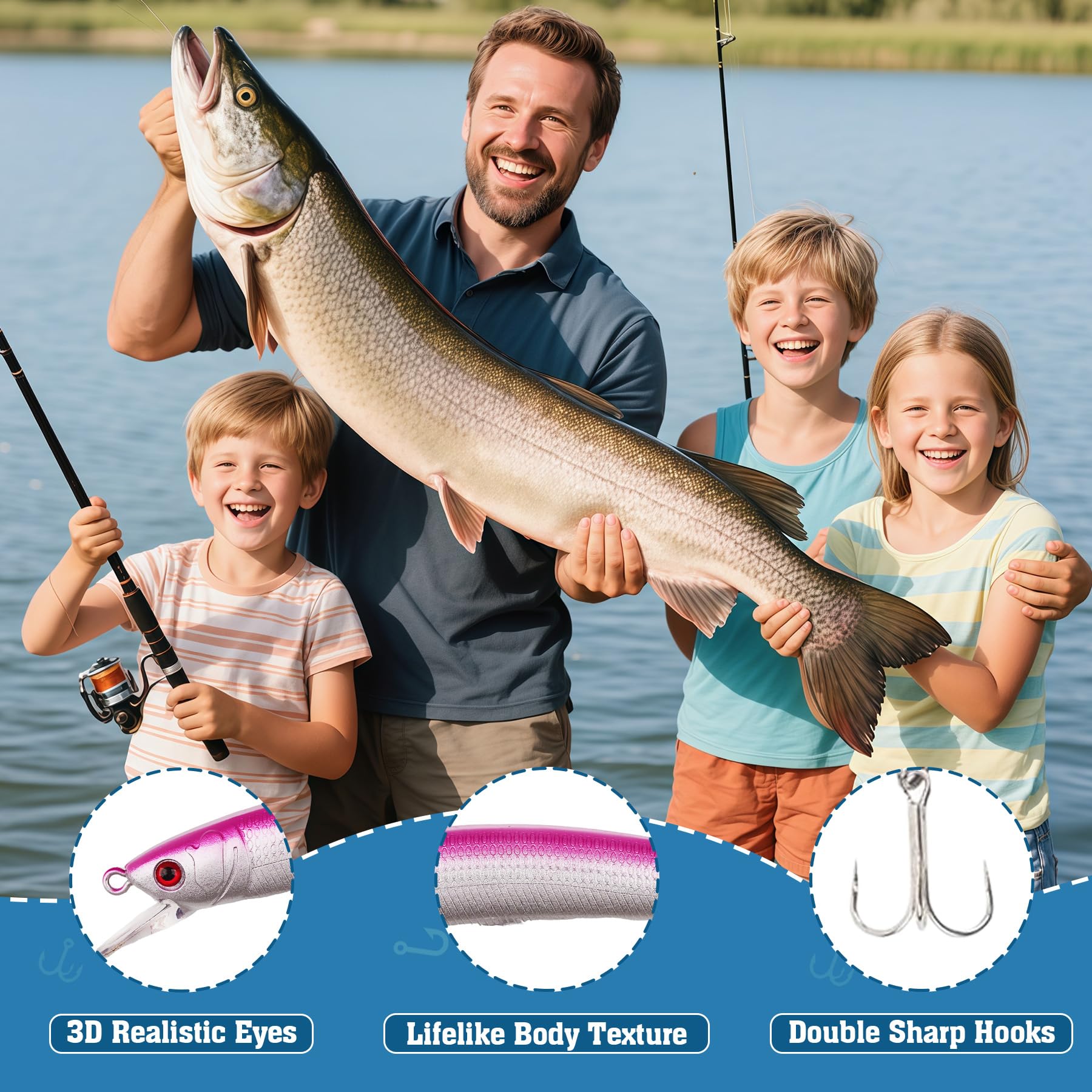 LUMYCE Advent Calendar 2025: Fishing Advent Calendar 2025 for Adult Man Teen Boys - 24 Lures for Men Father Grandpa Brother Boyfriend - Image 3