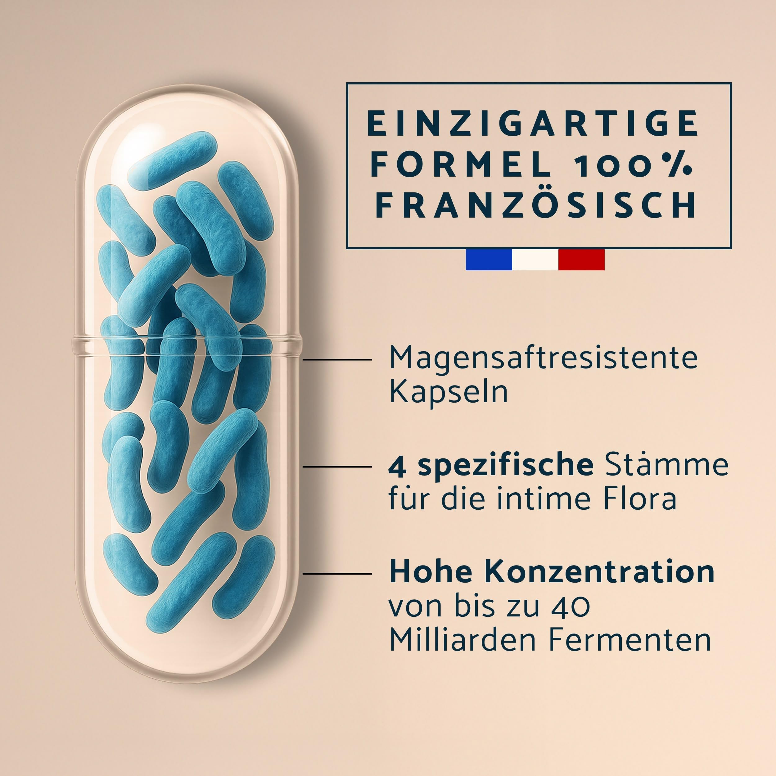 Apyforme - Bakterienstämme für Frauen - Bis zu 40 Milliarden KBE/Tag - 4 Lactobacillus-Stämme: Reuteri, Rhamnosus, Crispatus und Acidophilus - 60 Kapseln - Probio+ Intima