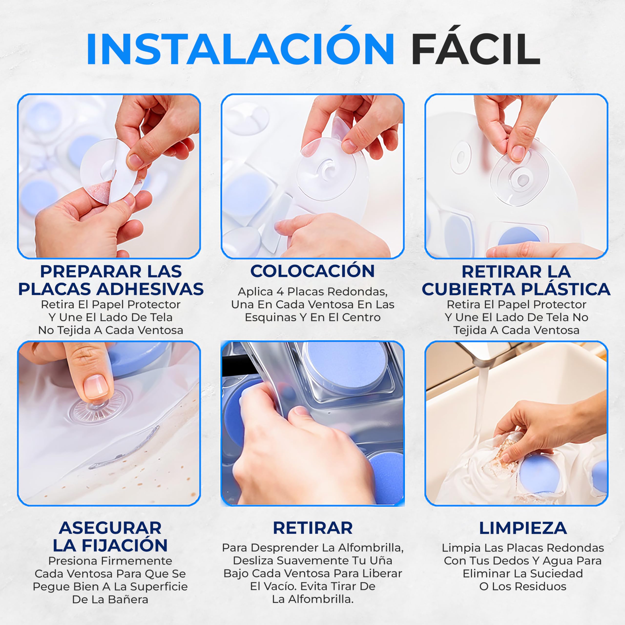 SereneLife SPA de Burbujas para Bañera con Funcion Termica, Manta de Hidromasaje Portatil, Antideslizante con Ventosas, Intensidad Ajustable, Mando a Distancia